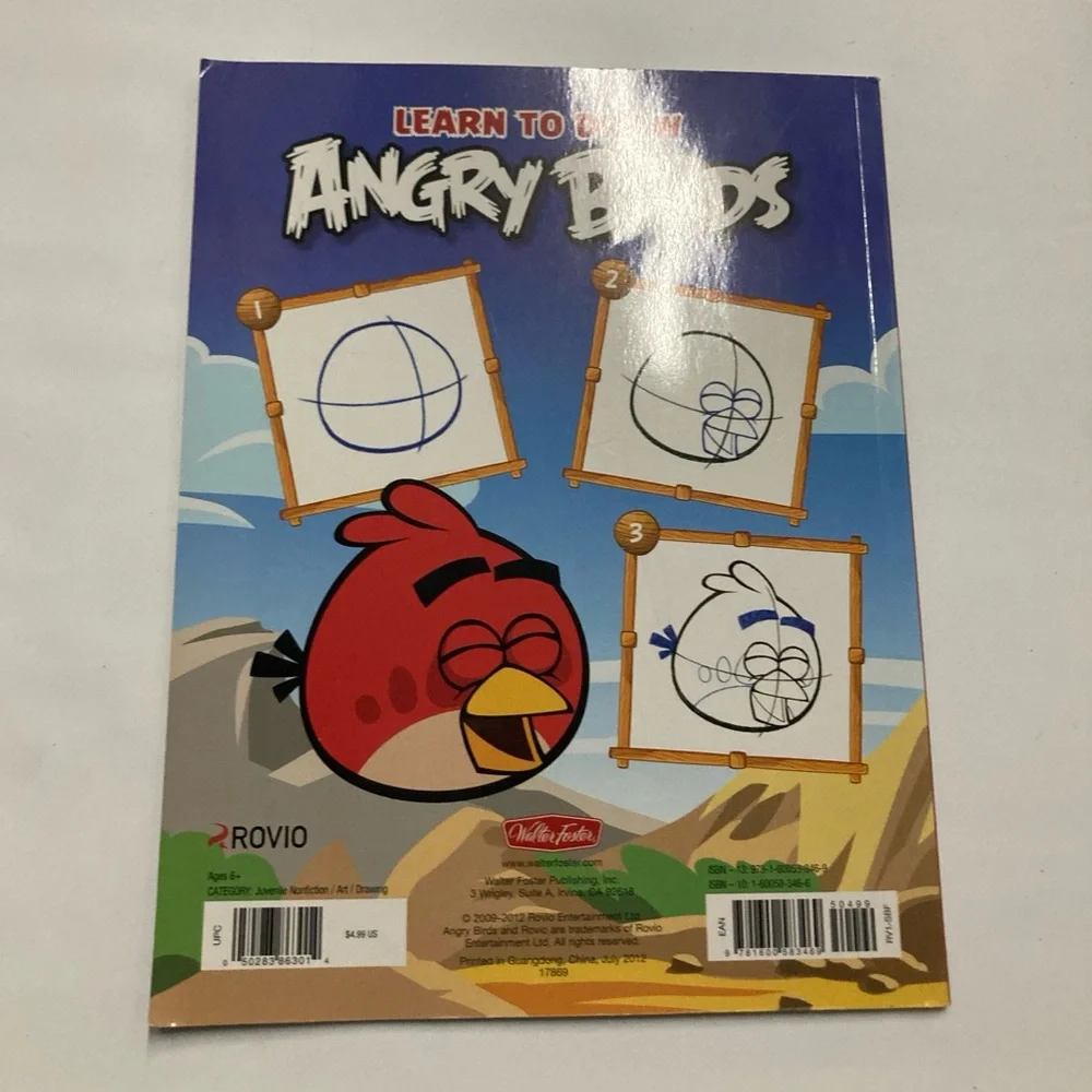 02 Magazines for kids. Angry Birds Drawing Book - Blue Cover